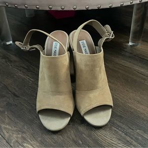 Tab Suede Steve Madden Peeptoe Bootie